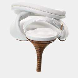 Jacquemus White Leather Sandals EU 36