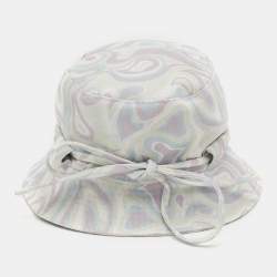 Jacquemus Multicolor Printed Canvas Tie-Up Bucket Hat 