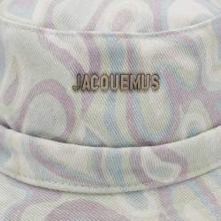 Jacquemus Multicolor Printed Canvas Tie-Up Bucket Hat 