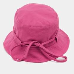 Pre Owned Jacquemus Fuchsia Le bob Gadjo Canvas Bucket Hat