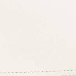 Pre Owned Jacquemus White Leather La Ceinture Carree Pouch Belt M