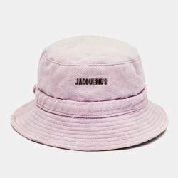 Pre Owned Jacquemus Pink Le bob Gadjo Canvas Bucket Hat Size 58