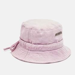 مملوكة مسبقًا Jacquemus Pink Le bob Gadjo Canvas Bucket Hat Size 58