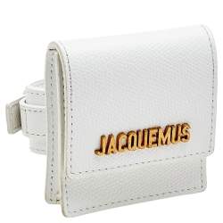 Jacquemus White Leather Le Sac Bracelet