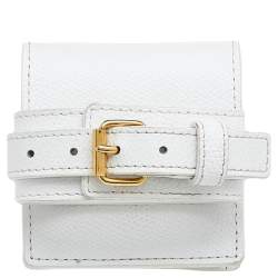 Jacquemus White Leather Le Sac Bracelet