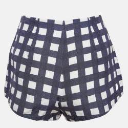 Jacquemus Blue Gingham Crepe Le Limao Shorts M