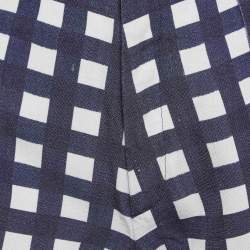 Jacquemus Blue Gingham Crepe Le Limao Shorts M