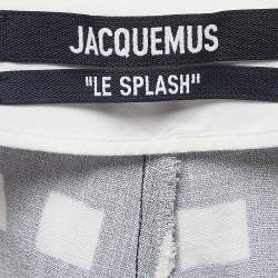 Jacquemus Blue Gingham Crepe Le Limao Shorts M