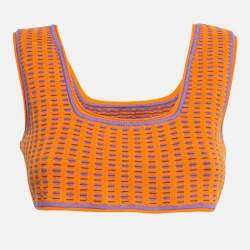 Jacquemus Orange Knit Le haut Macio Crop Top M