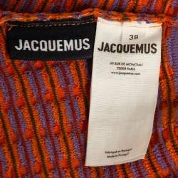 Jacquemus Orange Knit Le haut Macio Crop Top M
