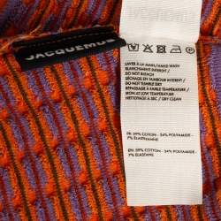 Jacquemus Orange Knit Le haut Macio Crop Top M