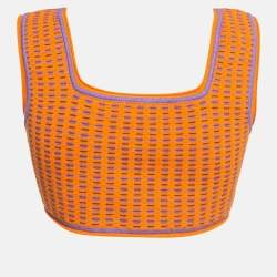 Jacquemus Orange Knit Le haut Macio Crop Top M