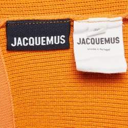Jacquemus Orange Rib Knit Le Short Arancia Biker Shorts S