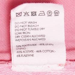 Jacquemus Pink Linen Blend Wide Leg Trousers M