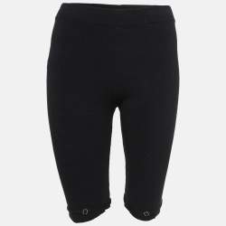 Jacquemus Black Rib Knit Sierra Biker Shorts L