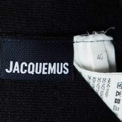 Jacquemus Black Rib Knit Sierra Biker Shorts L