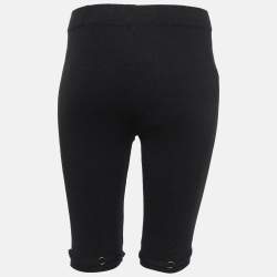 Jacquemus Black Rib Knit Sierra Biker Shorts L