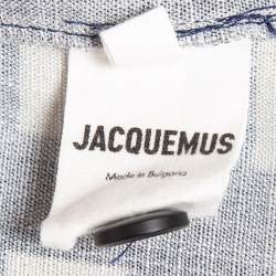 Jacquemus Blue Gingham Silk Blend Le Limao Shorts S