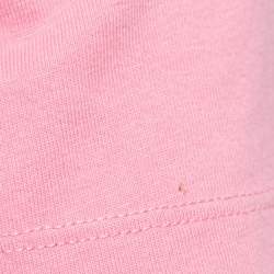Jacquemus Pink Cotton Knit Underwired Lace-Up Baci Crop Top XS