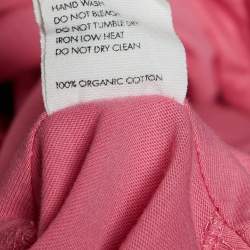 Jacquemus Pink Cotton Knit Underwired Lace-Up Baci Crop Top XS