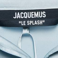 Jacquemus Grey Satin Open-Back La Chemise Mentalo Shirt S