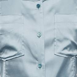 Jacquemus Grey Satin Open-Back La Chemise Mentalo Shirt S