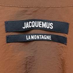 Jacquemus Brown Nylon Cut-Out Arles Mini Dress XS