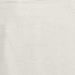 Pre Owned Jacquemus Ivory White Checked Linen L'amour Maxi Skirt M