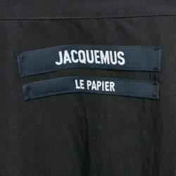 Pre Owned فستان ميني جاكيموس بُرنيط أسود كريب درابيه لو بابييه مقاس متوسط - ميديوم