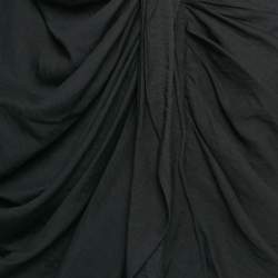 Pre Owned فستان ميني جاكيموس بُرنيط أسود كريب درابيه لو بابييه مقاس متوسط - ميديوم