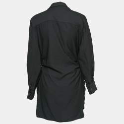 Pre Owned فستان ميني جاكيموس بُرنيط أسود كريب درابيه لو بابييه مقاس متوسط - ميديوم