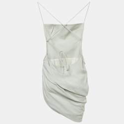 Pre Owned Jacquemus Blue Crepe Asymmetric La Robe Saudade Mini Dress S