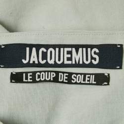 Pre Owned Jacquemus Blue Crepe Asymmetric La Robe Saudade Mini Dress S