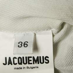 Pre Owned Jacquemus Blue Crepe Asymmetric La Robe Saudade Mini Dress S