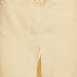 Jacquemus Yellow Linen Drape Style La Jupe Pencil Skirt 