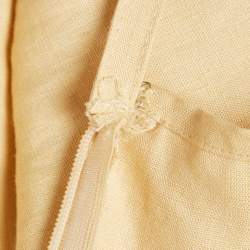 Jacquemus Yellow Linen Drape Style La Jupe Pencil Skirt 