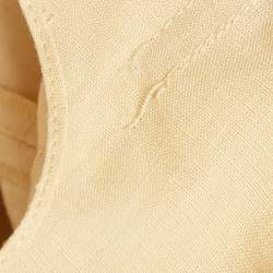 Jacquemus Yellow Linen Drape Style La Jupe Pencil Skirt 