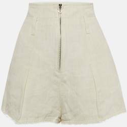 Jacquemus Cream Linen Blend Le Short Santon Shorts M