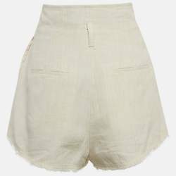 Jacquemus Cream Linen Blend Le Short Santon Shorts M