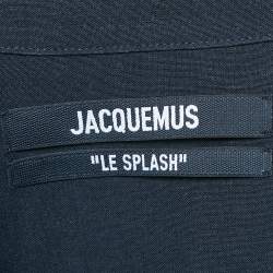 Jacquemus Navy Blue Hemp Blend Le Haut Bebi Crop Top S