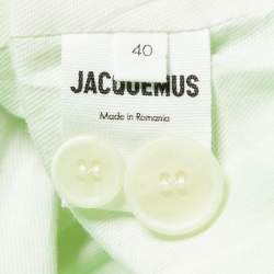 Jacquemus Green Crepe Silk Le Splash La Veste Marino Oversized Blazer L