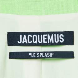 Jacquemus Green Crepe Silk Le Splash La Veste Marino Oversized Blazer L