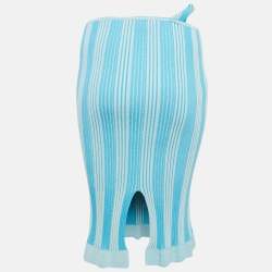 Jacquemus Blue Striped Rib Knit La Jupe Gelato Skirt XS