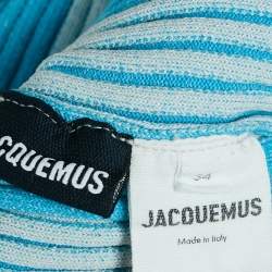 Jacquemus Blue Striped Rib Knit La Jupe Gelato Skirt XS