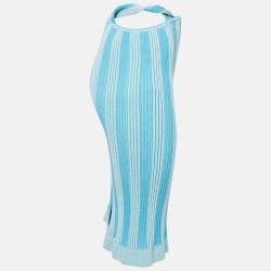 Jacquemus Blue Striped Rib Knit La Jupe Gelato Skirt XS