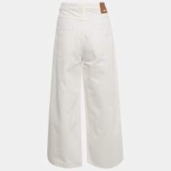 Jacquemus White Denim Le Coup de Soleil Wide Leg Jeans M/Waist 32"