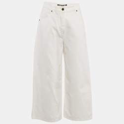 Jacquemus White Denim Le Coup de Soleil Wide Leg Jeans M/Waist 32"