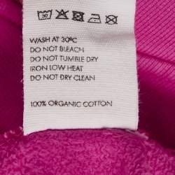 Jacquemus Pink Cotton Logo Print Crew Neck Cropped Sweatshirt Hoodie M