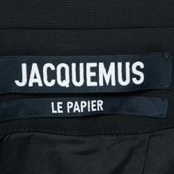 Jacquemus Black Wool Knot Detail Baccala Le Papier Blazer L