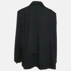 Jacquemus Black Wool Knot Detail Baccala Le Papier Blazer L
